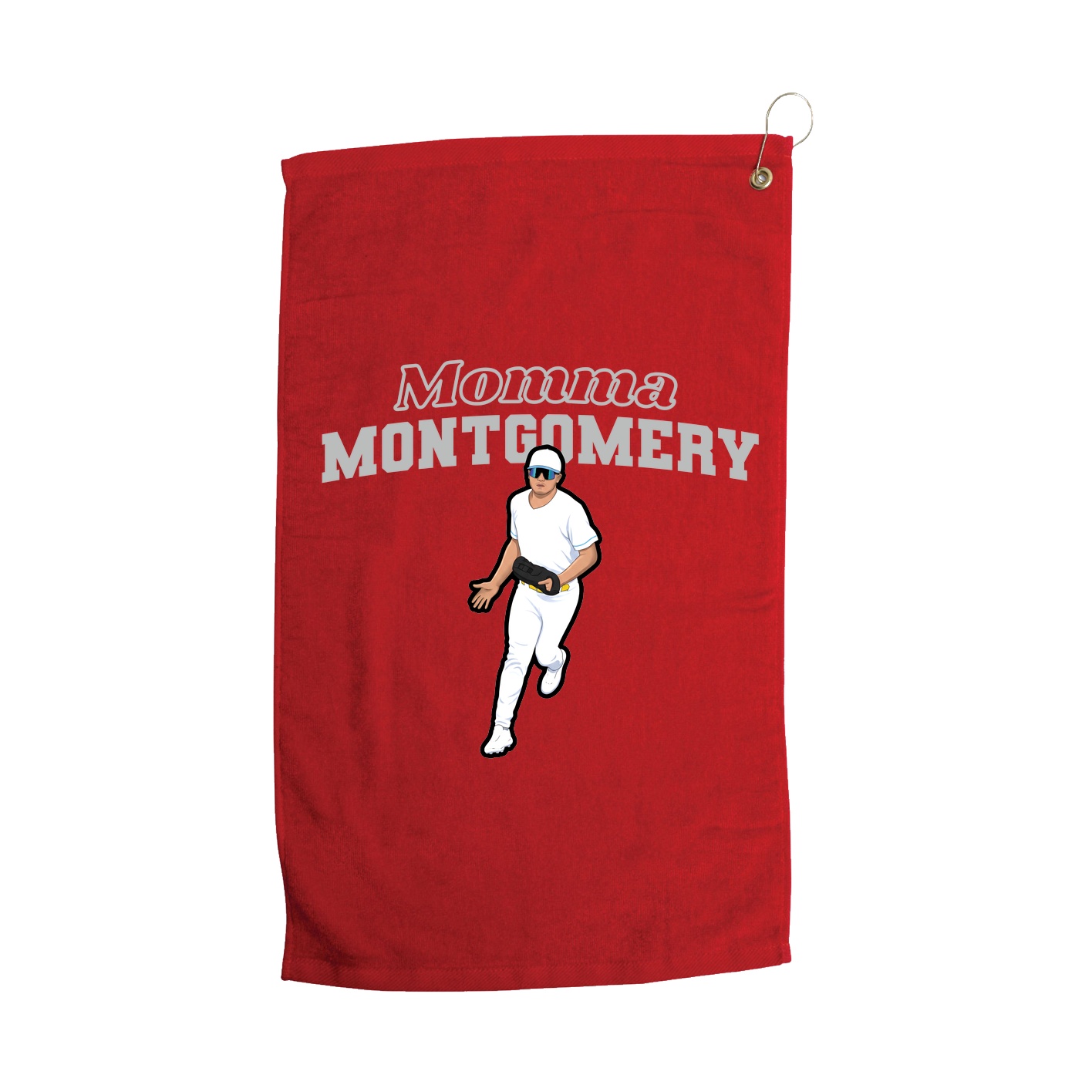 Golf Towel — Mothers Day Block in Red