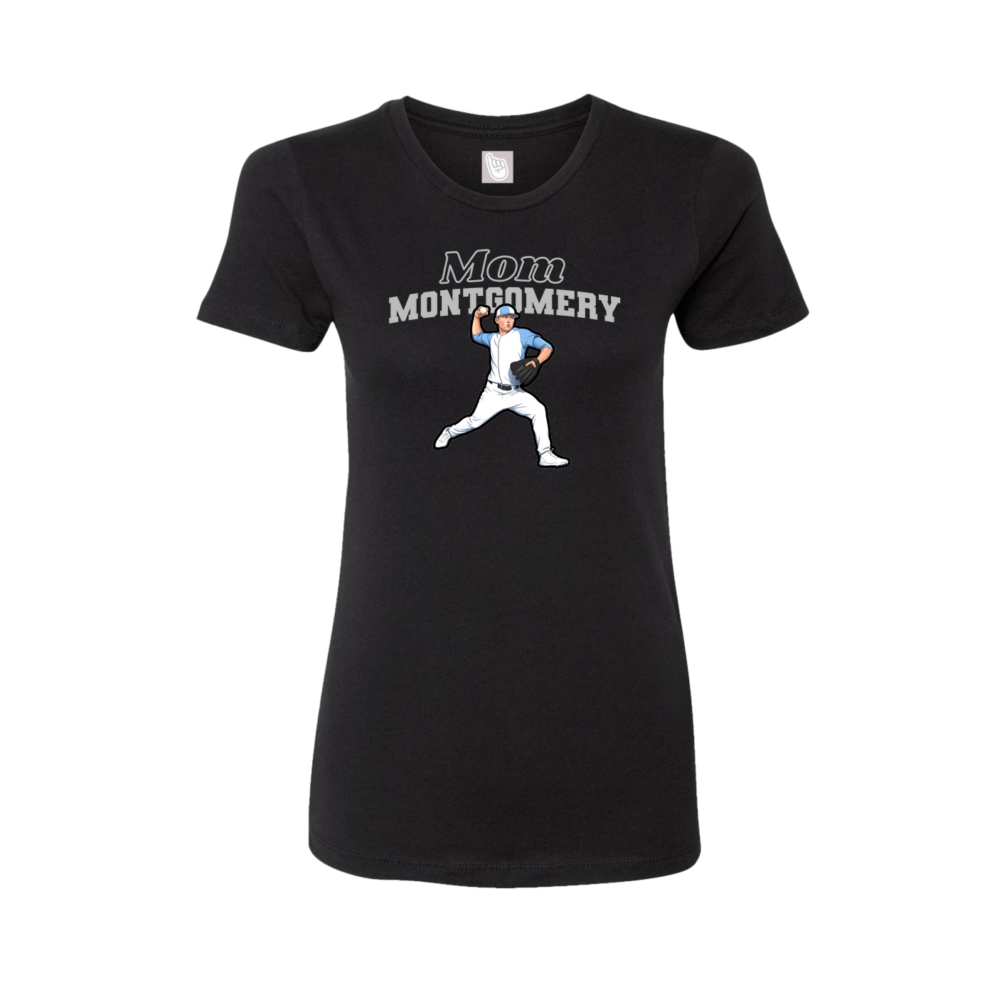 Womens Tee — Mothers Day Block in Black