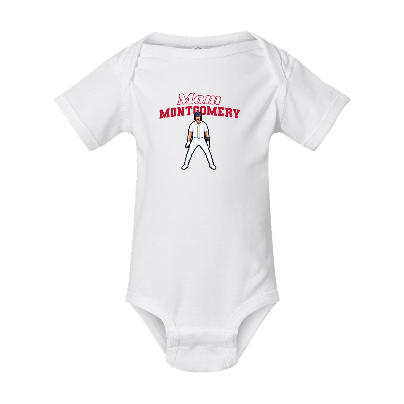 Baby Onesie — Mothers Day Block in White