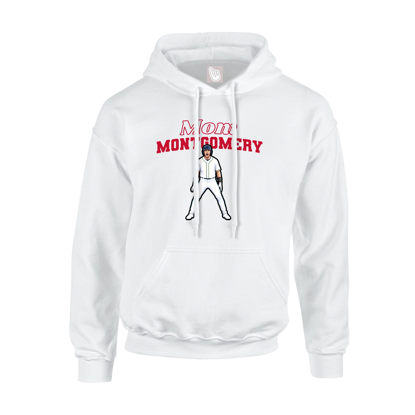 Hoodie — Mothers Day Block in White