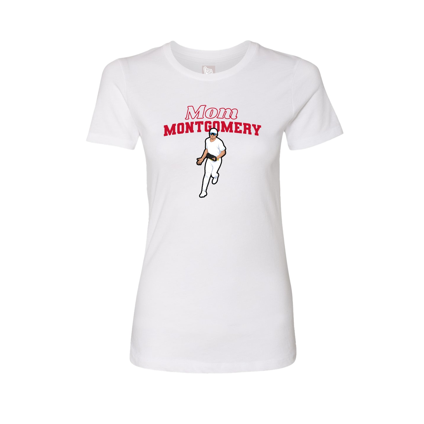 Womens Tee — Mothers Day Block in White