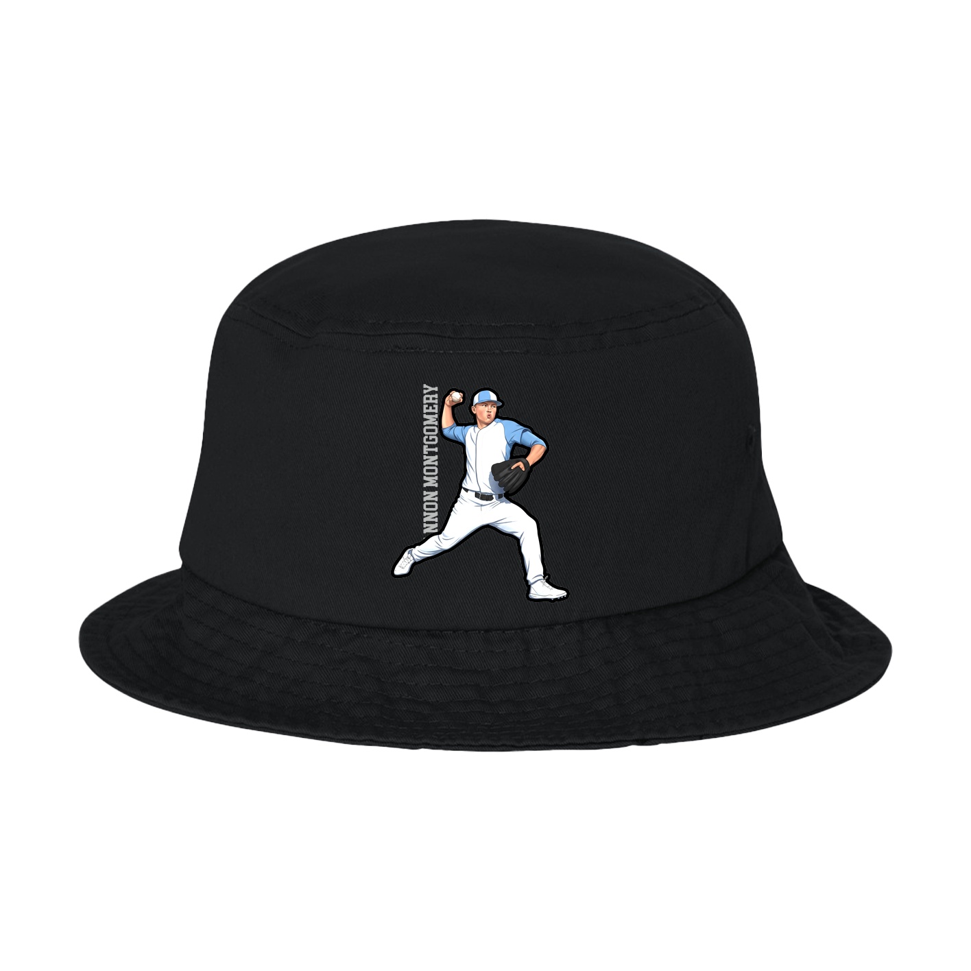 Bucket Cap — Name Vertical in Black