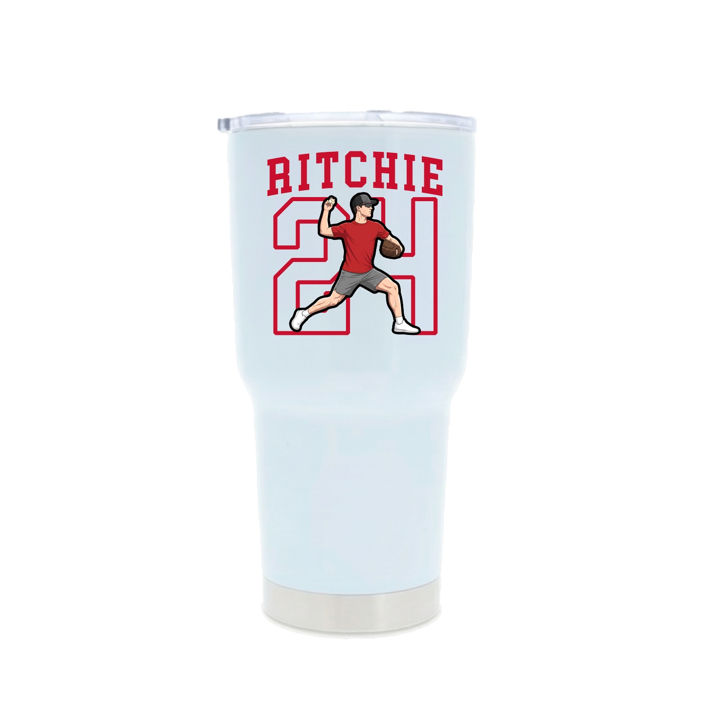 30oz Stainless Steel Tumbler — Shirsey in White