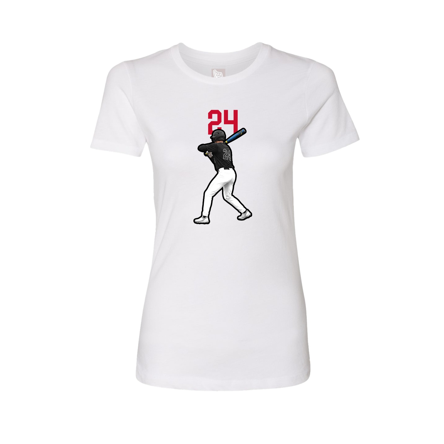 Womens Tee — Number Top in White