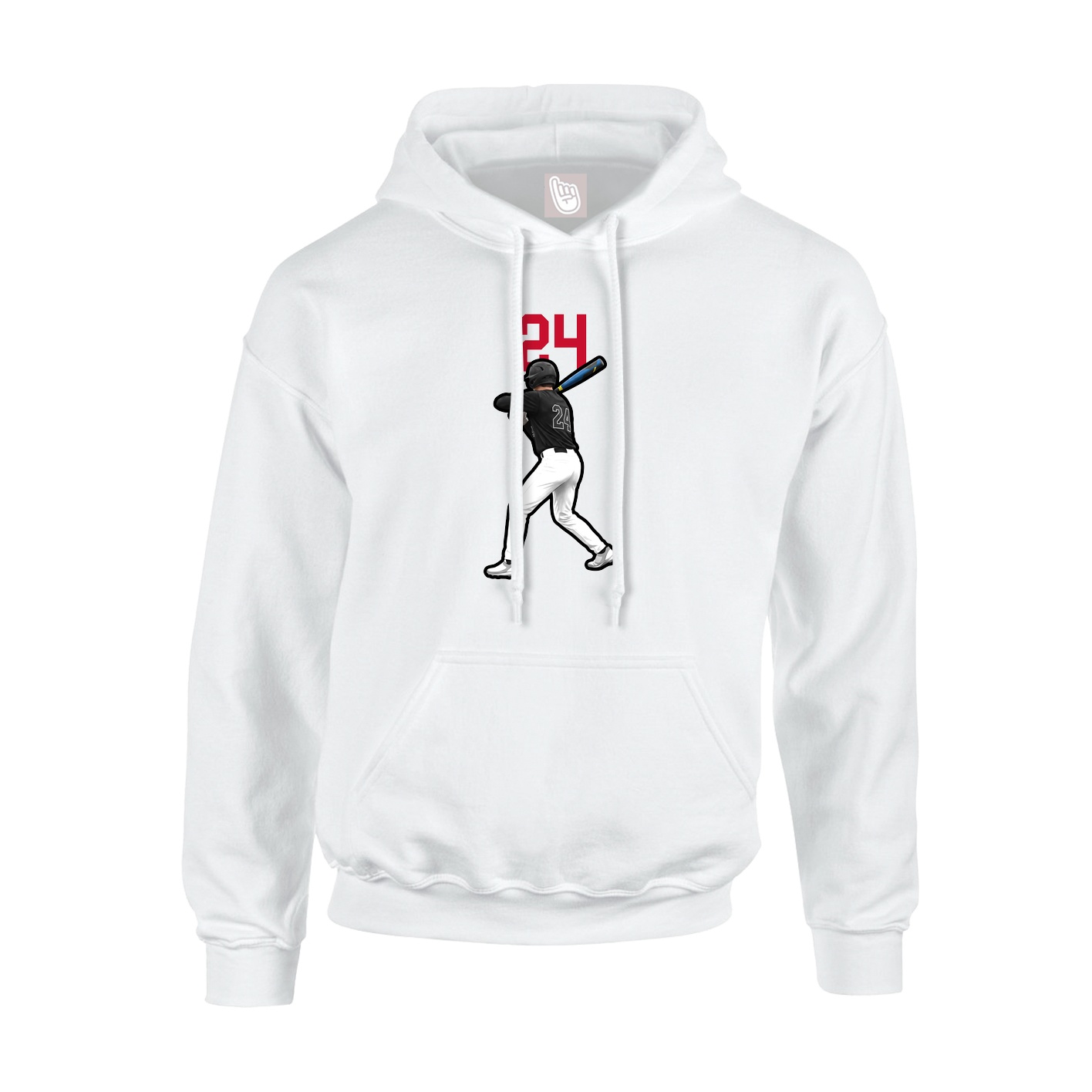 Hoodie — Number Top in White