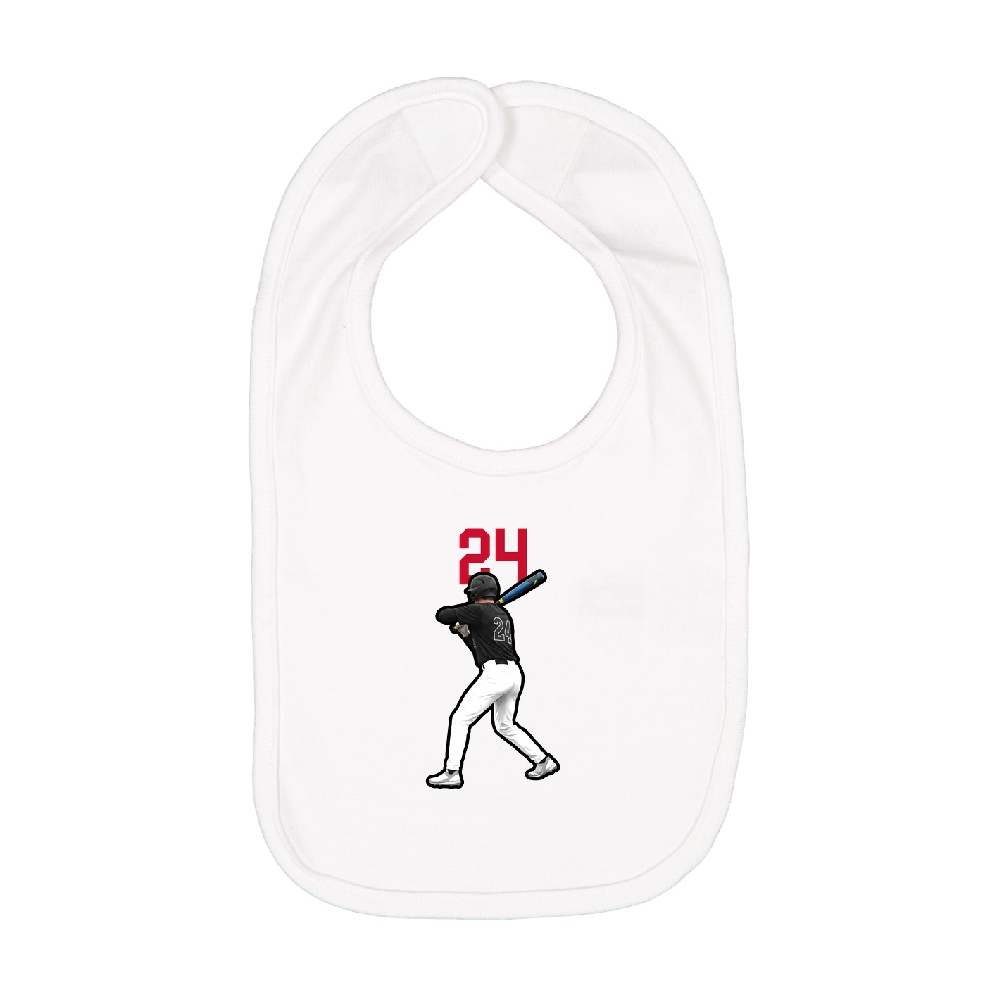 Infant Bib — Number Top in White