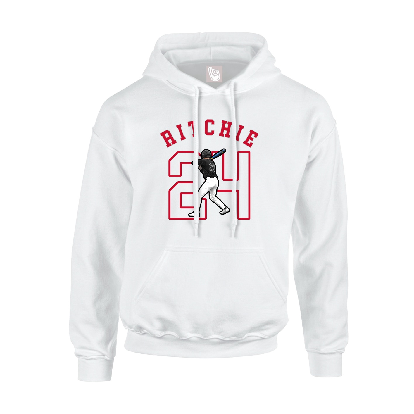 Youth Hoodie — Shirsey Arch in White