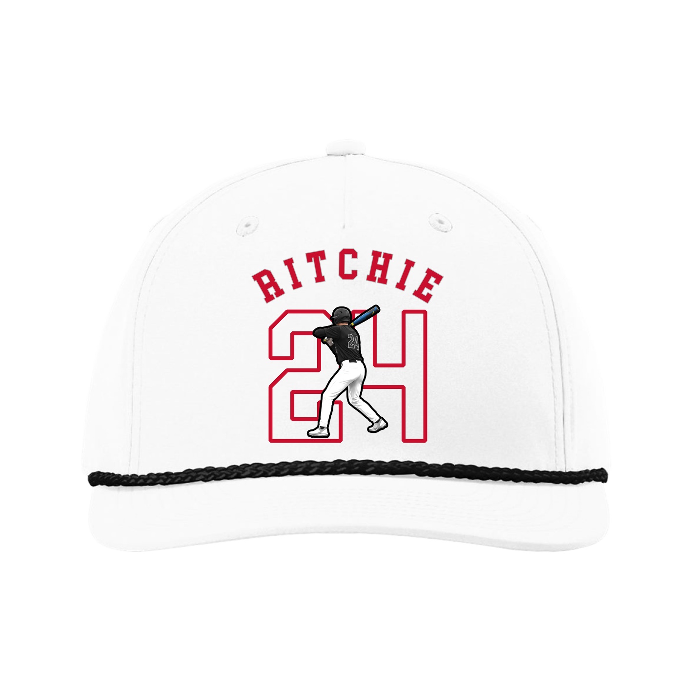 Five-Panel Classic Rope Cap — Shirsey Arch in White