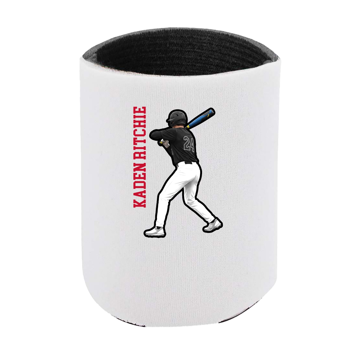 Can Holder — Name Vertical in White