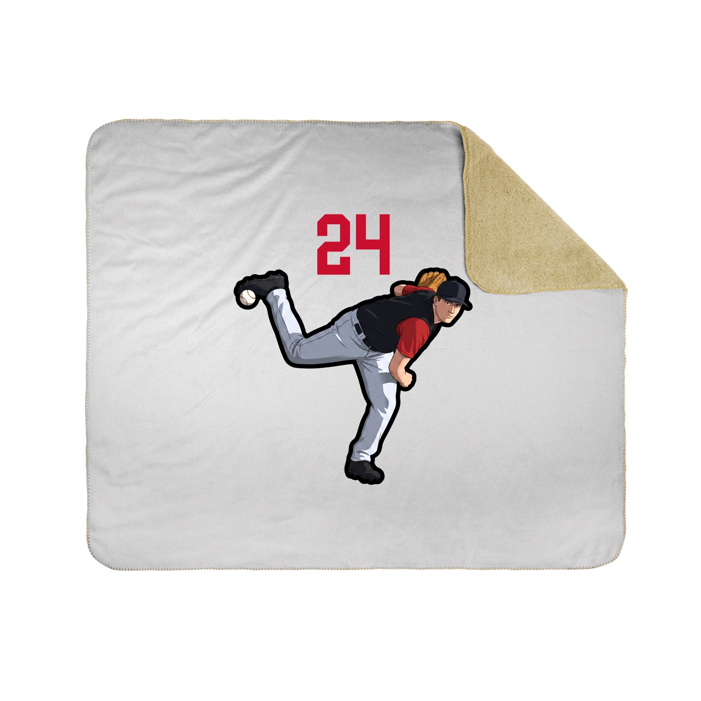 Throw Blanket — Number Top in White