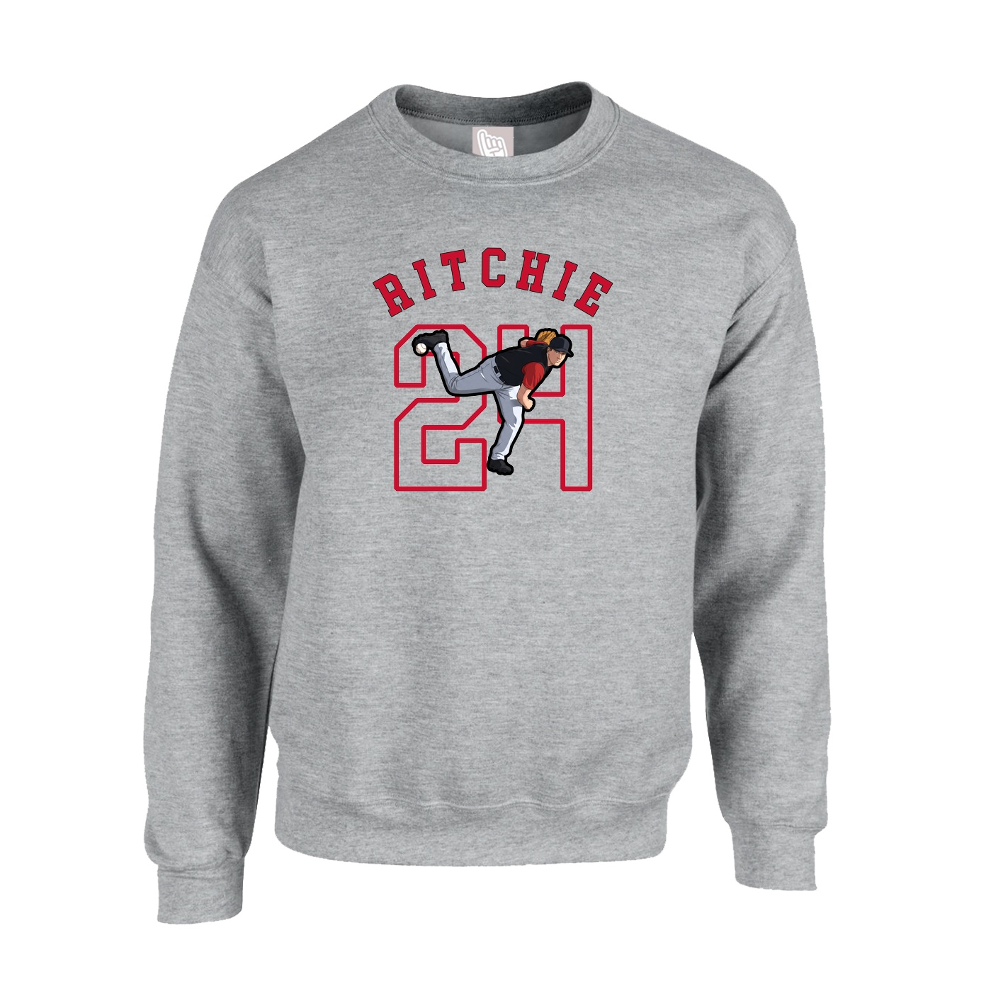 Fleece Crew — Shirsey Arch in Grey