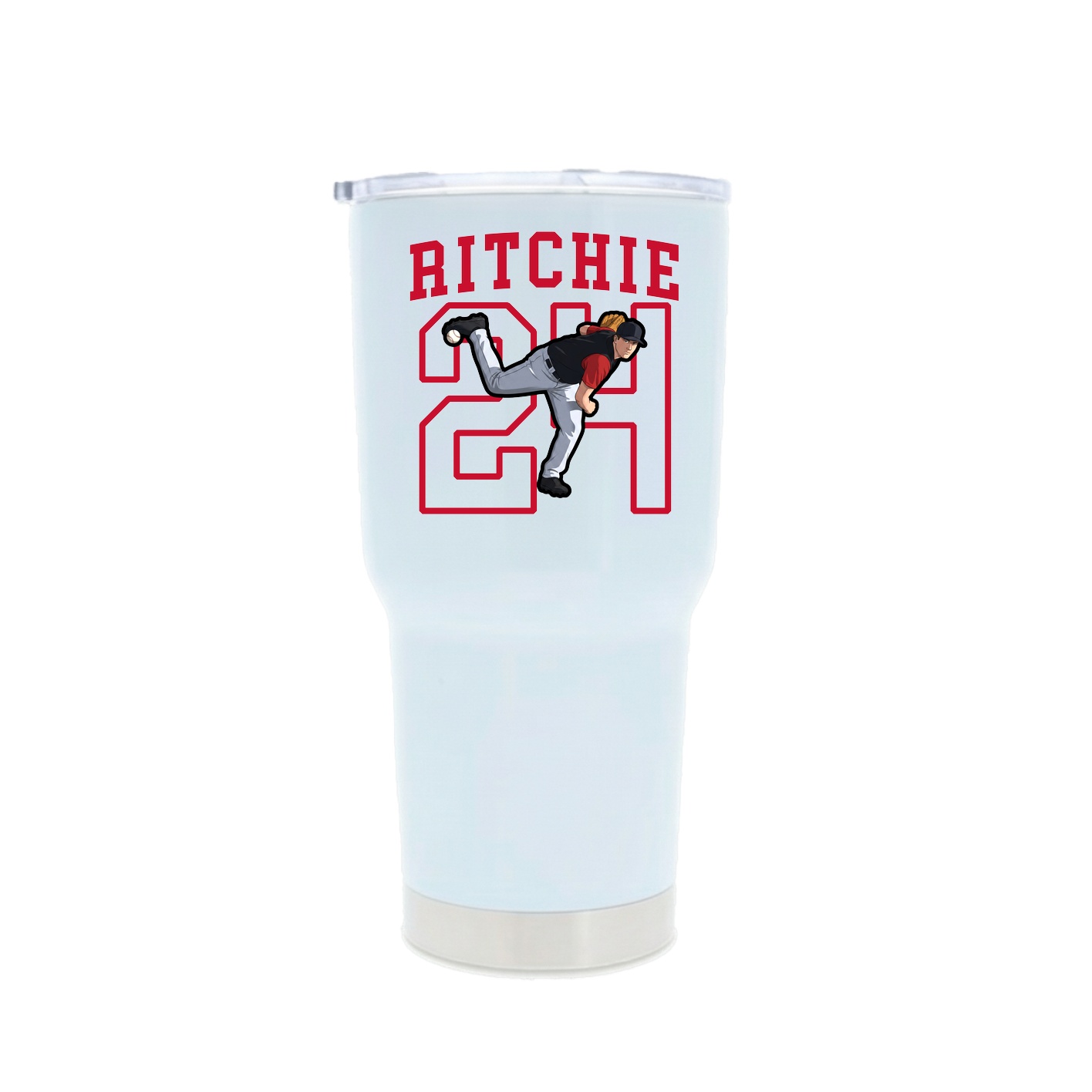30oz Stainless Steel Tumbler — Shirsey in White