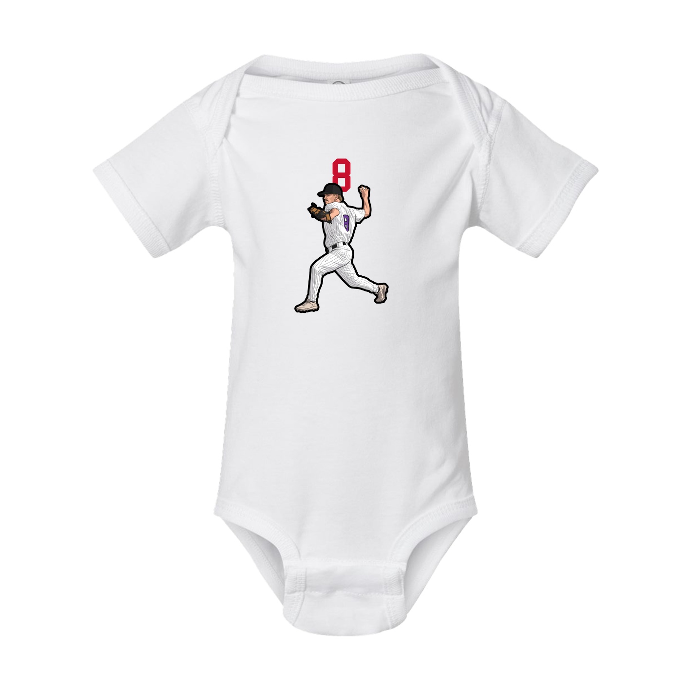 Baby Onesie — Number Top in White