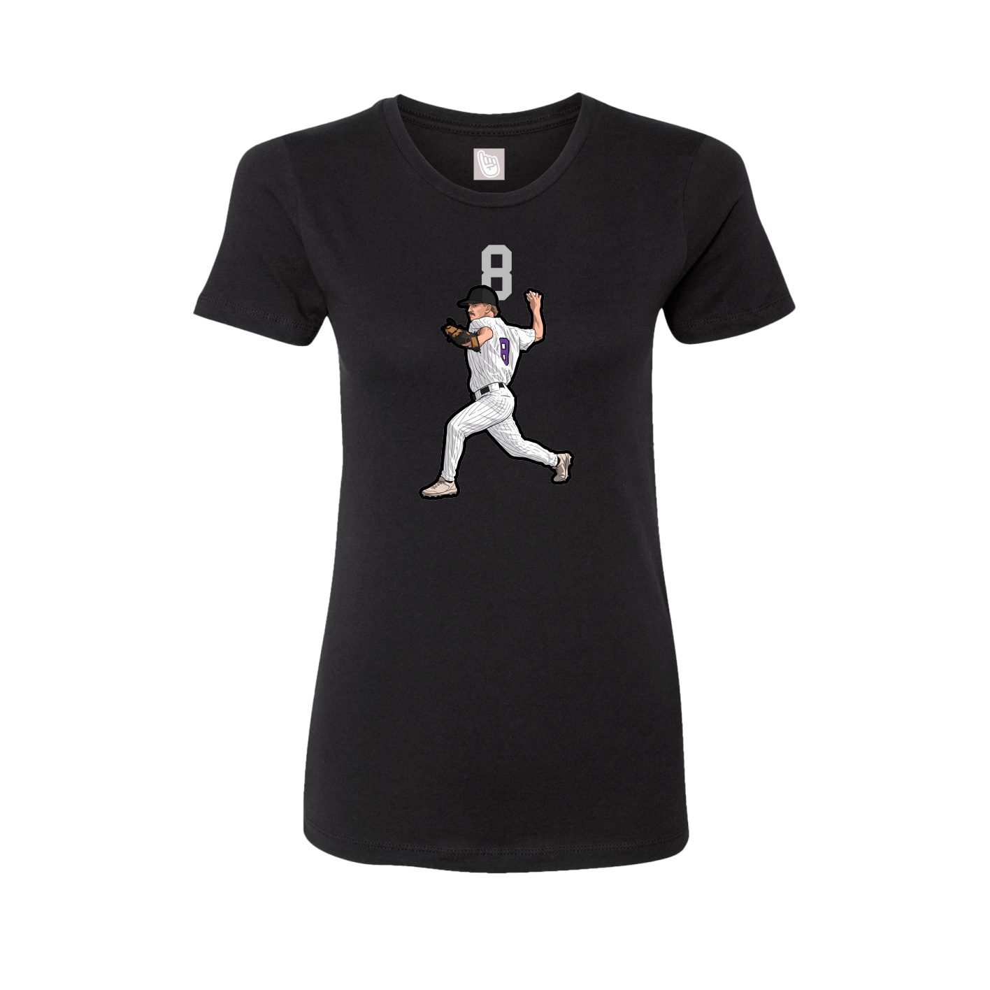 Womens Tee — Number Top in Black