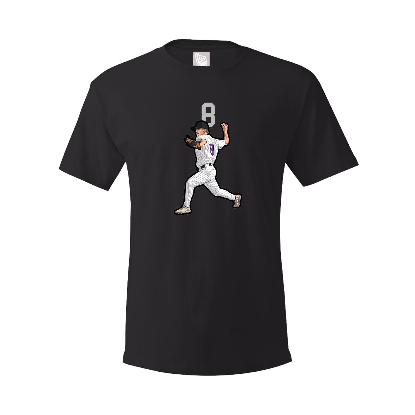 Youth Tee — Number Top in Black