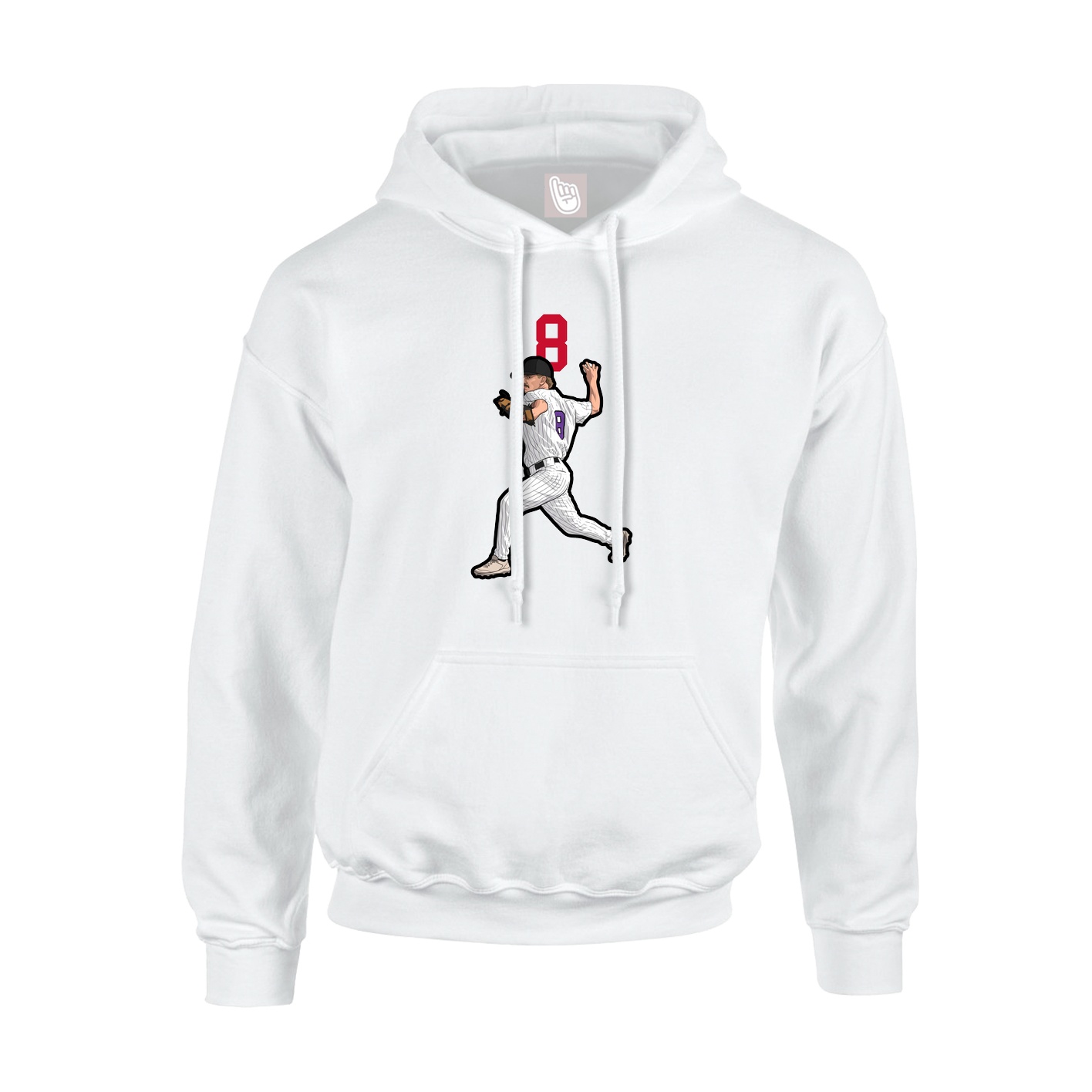 Hoodie — Number Top in White