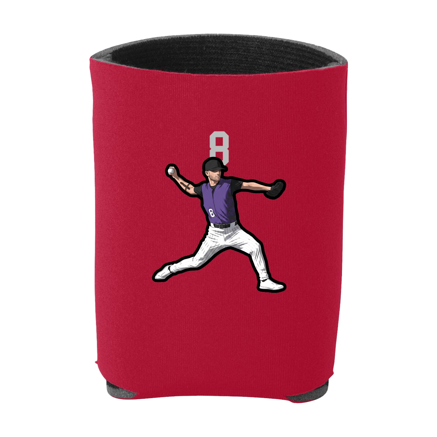 Can Holder — Number Top in Red
