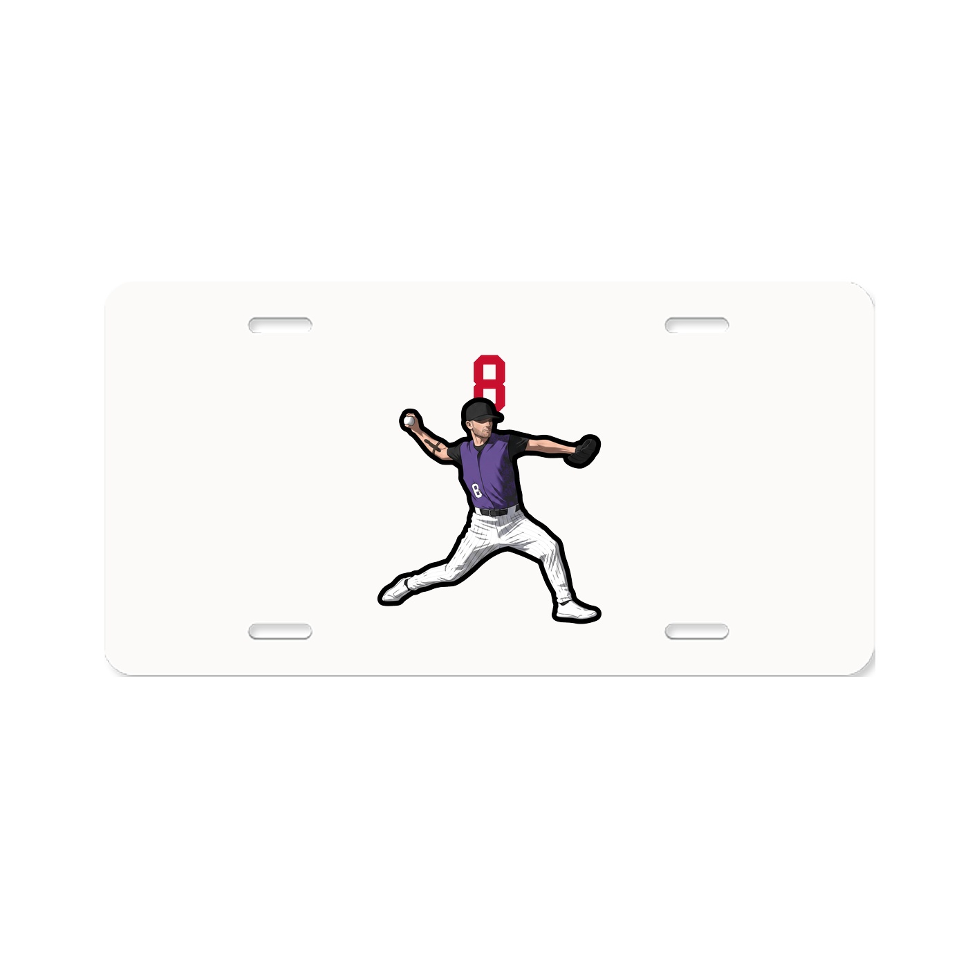License Plate — Number Top in Classic