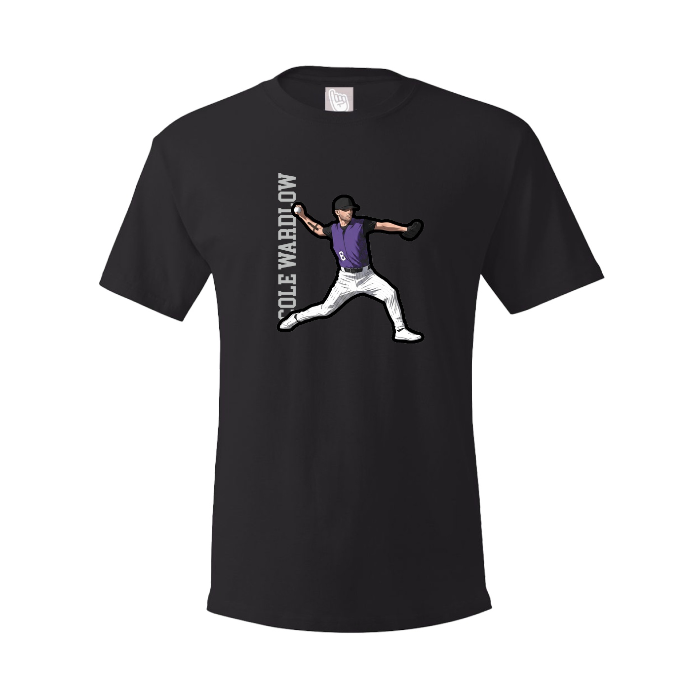 Tee — Name Vertical in Black