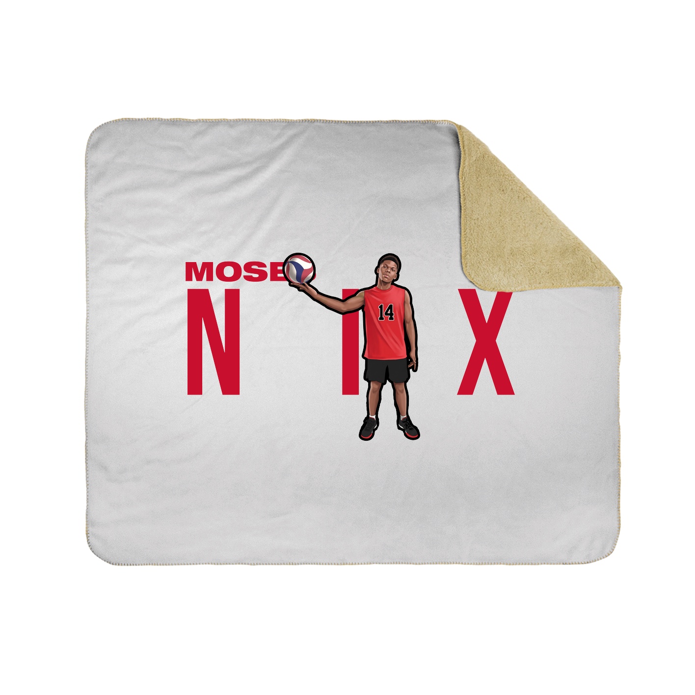 Throw Blanket — Player Name in White