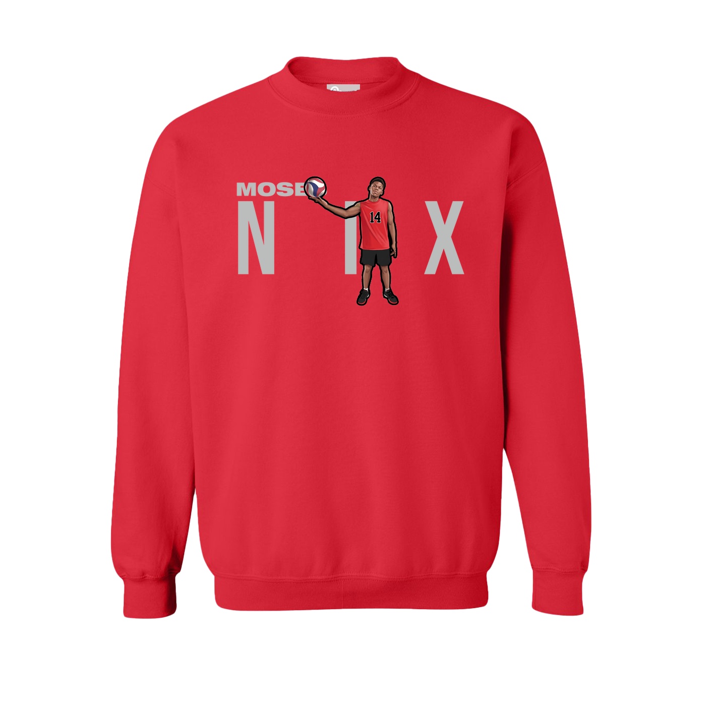 Fleece Crew — Player Name in Red