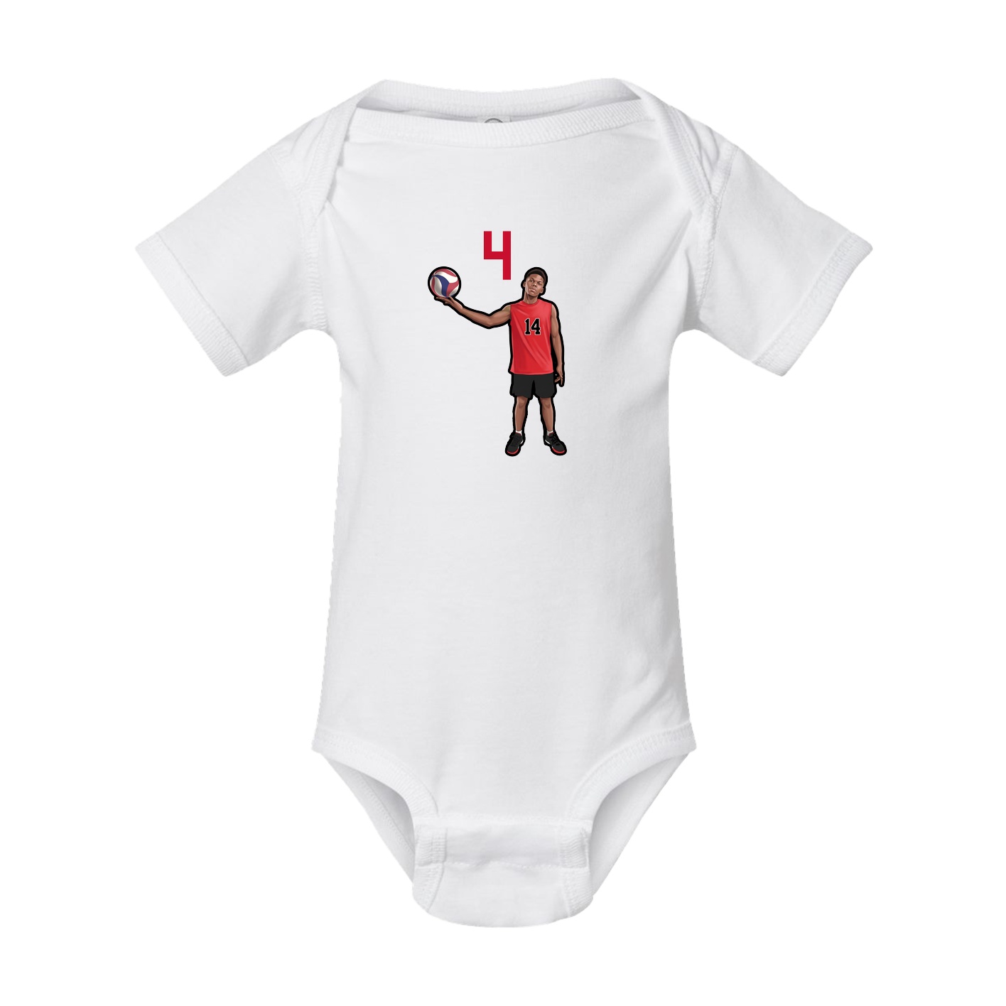 Baby Onesie — Number Top in White