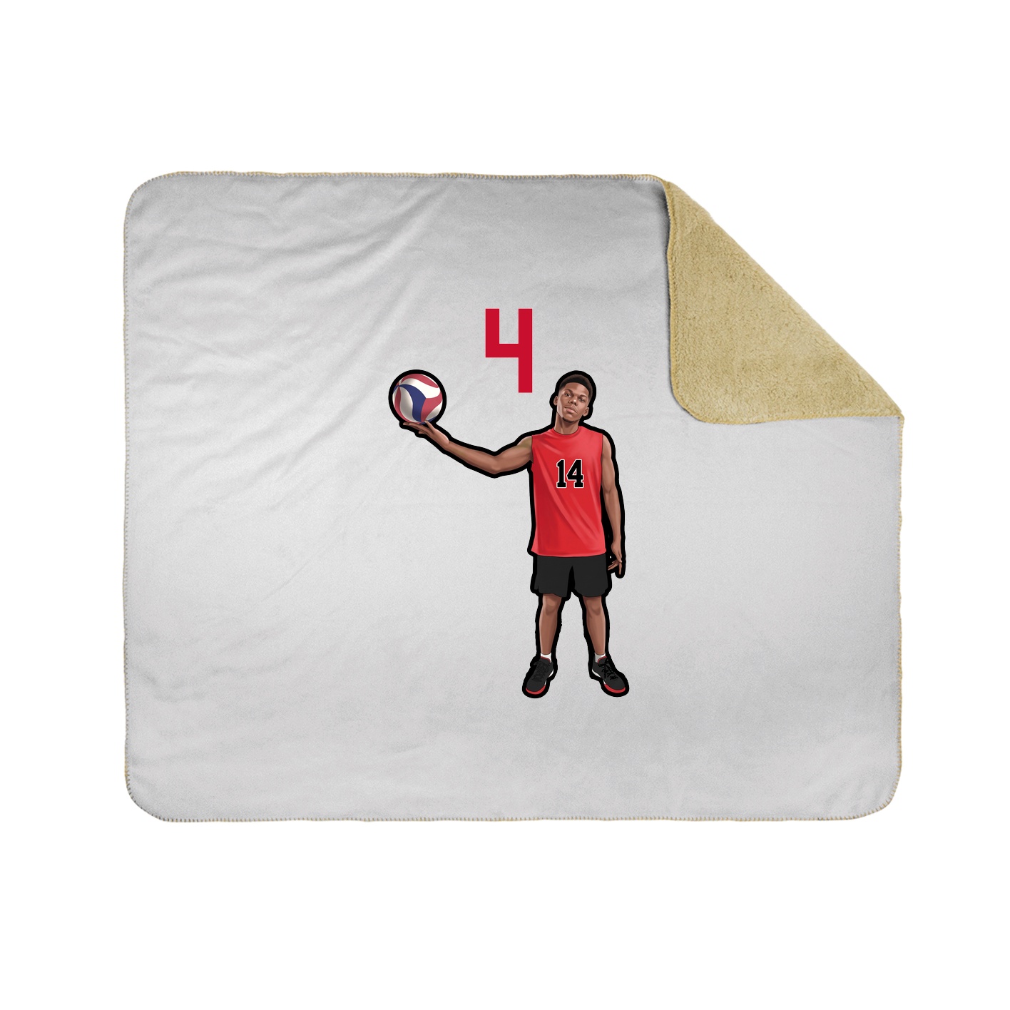 Throw Blanket — Number Top in White