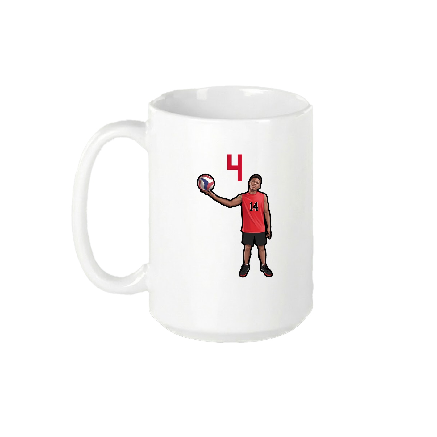 15oz Coffee Mug — Number Top in White