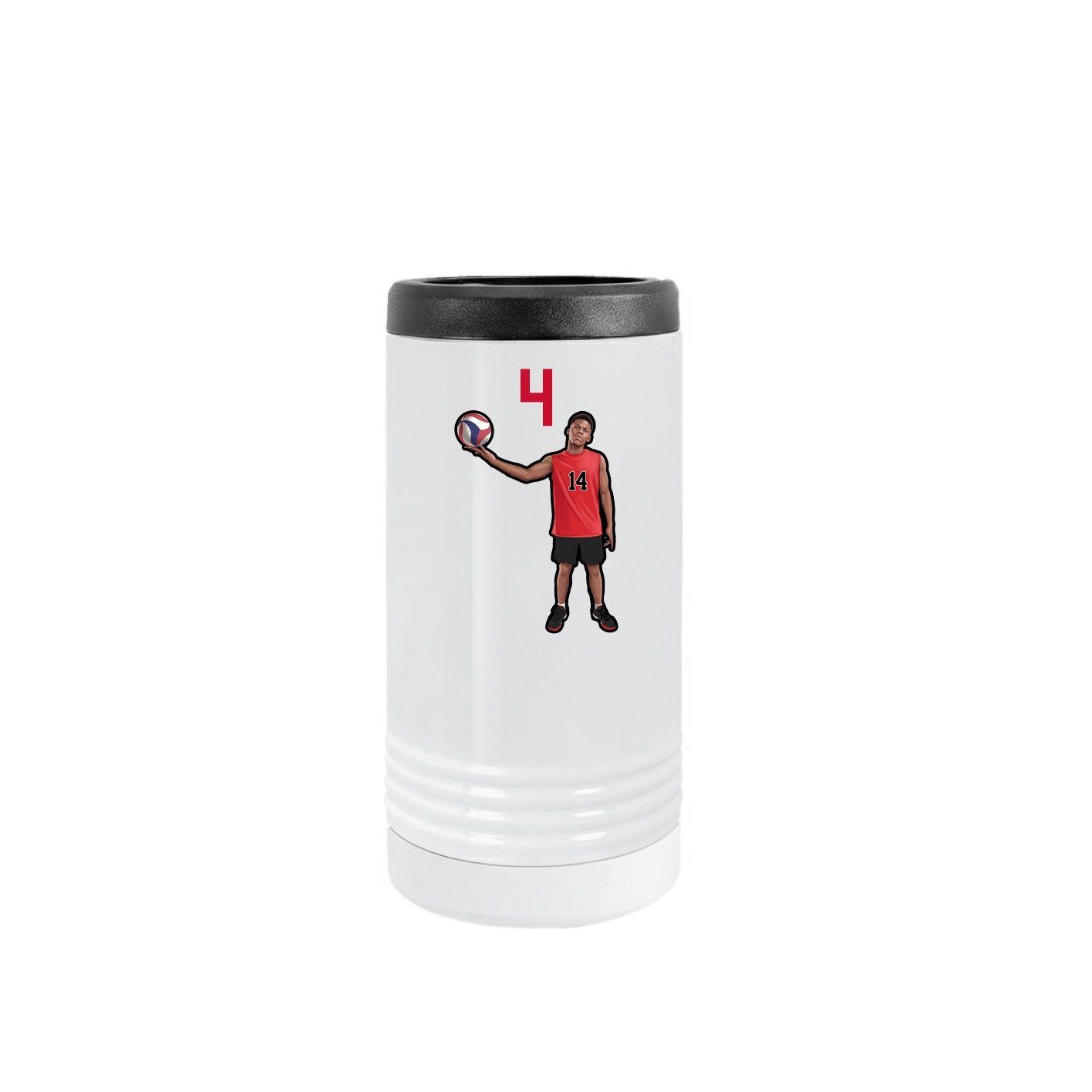 Slim Beverage Holder — Number Top in White