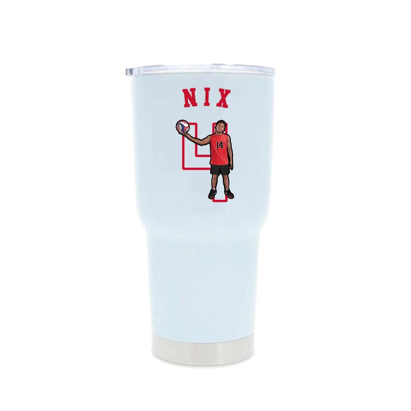 30oz Stainless Steel Tumbler — Shirsey Arch in White