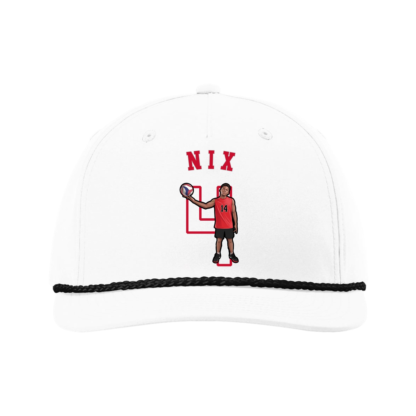 Five-Panel Classic Rope Cap — Shirsey Arch in White