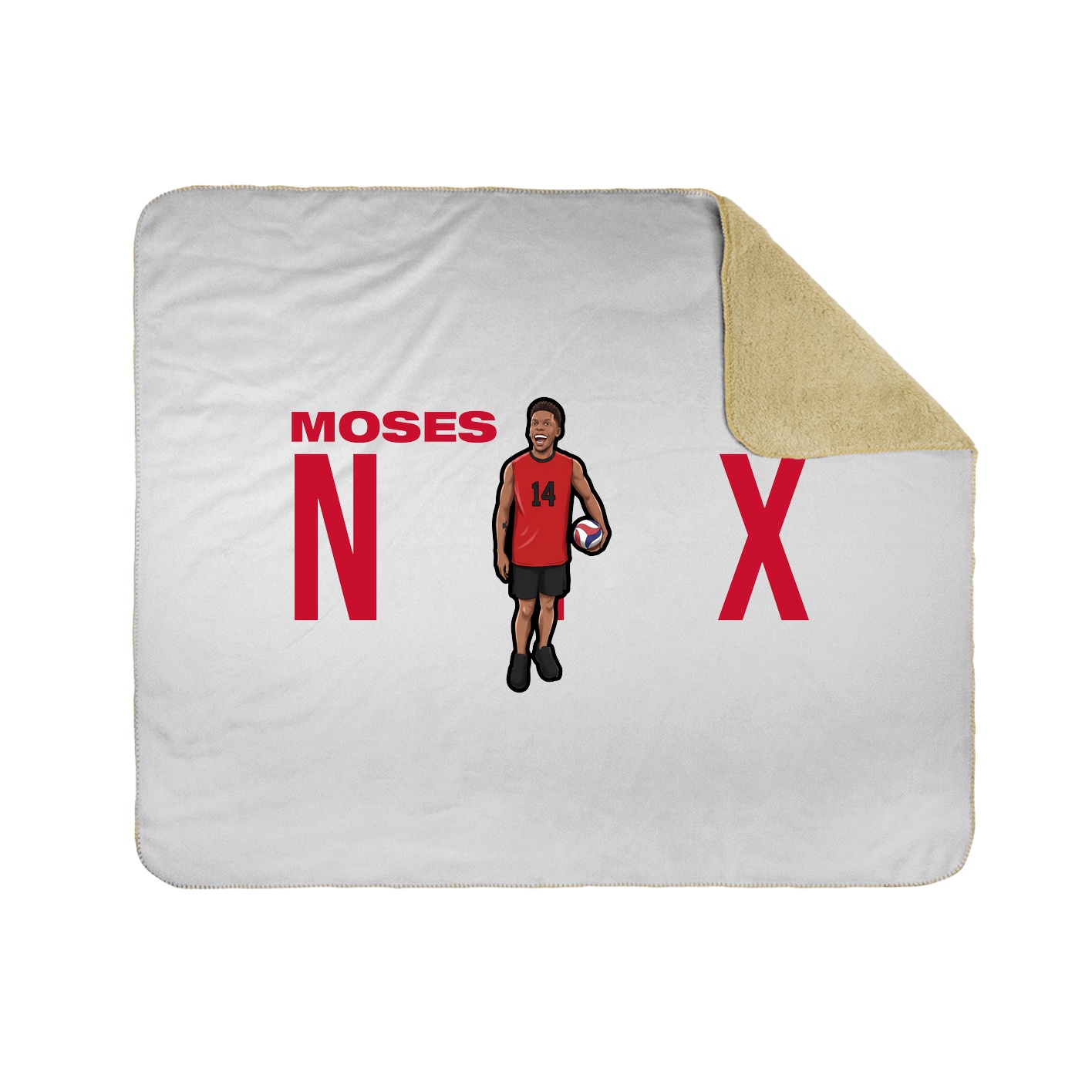 Throw Blanket — Player Name in White
