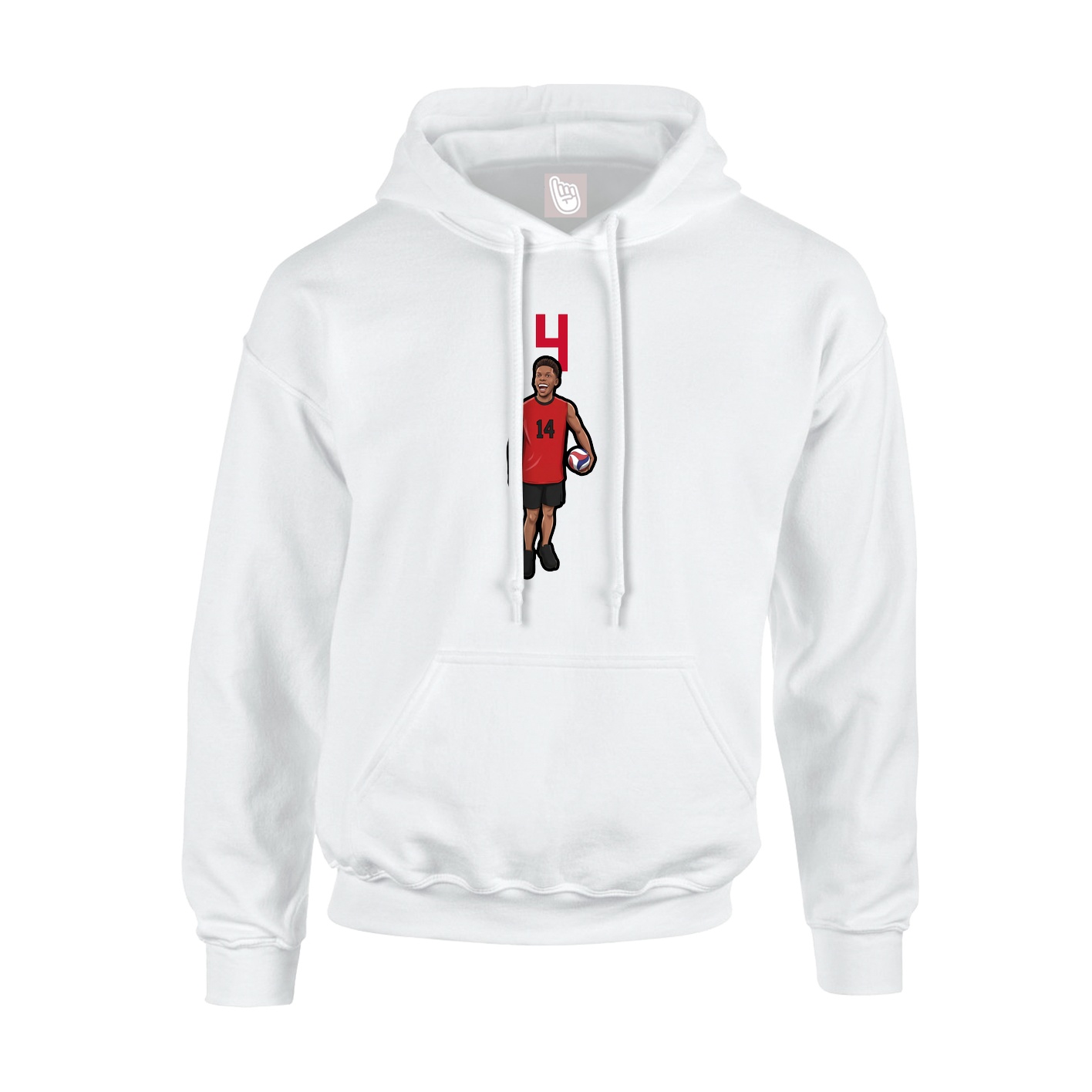 Hoodie — Number Top in White
