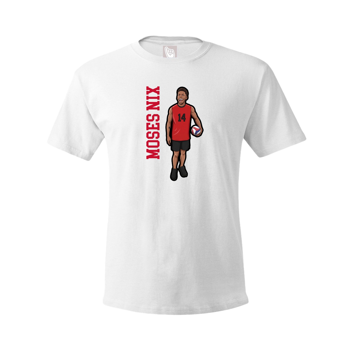 Youth Tee — Name Vertical in White