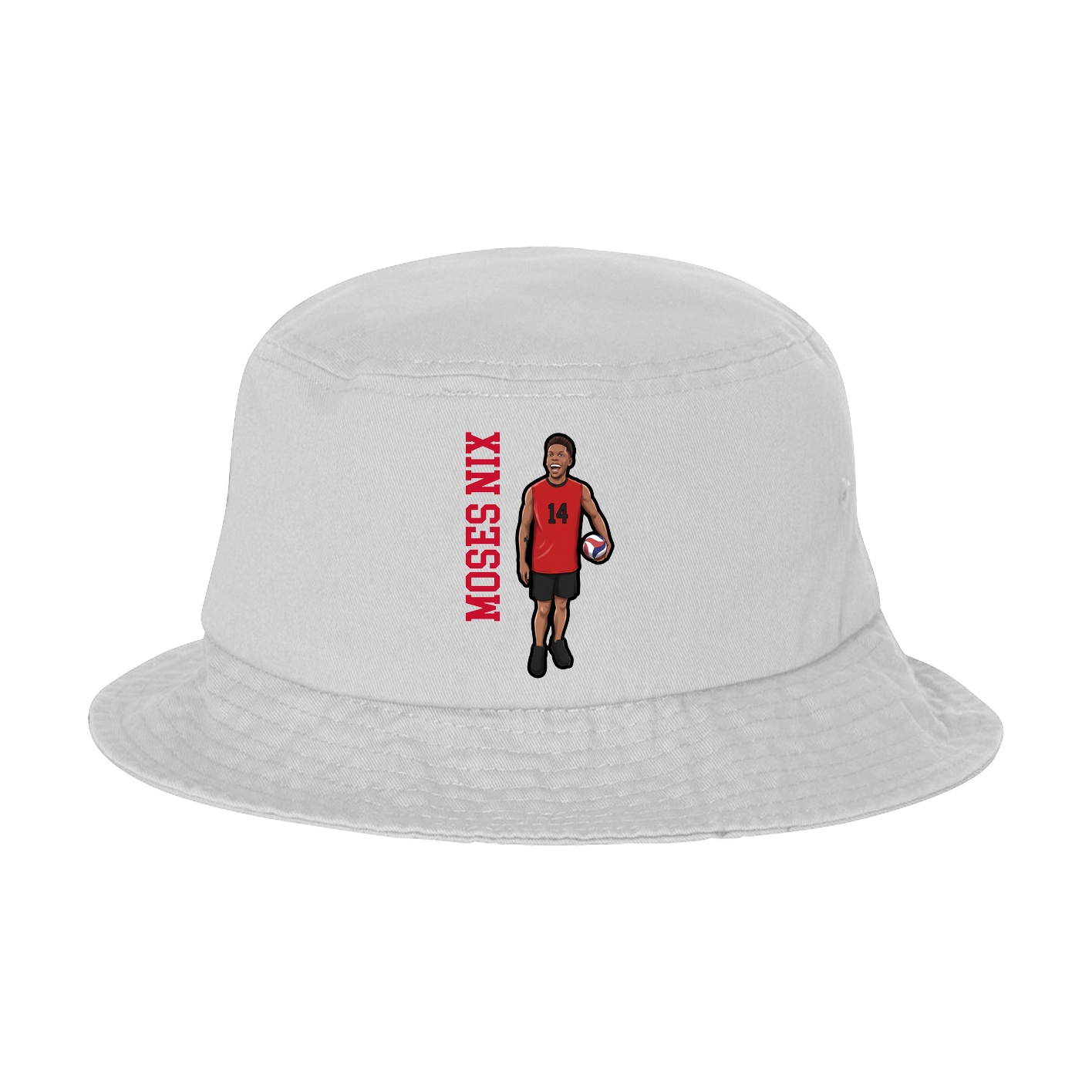 Bucket Cap — Name Vertical in White