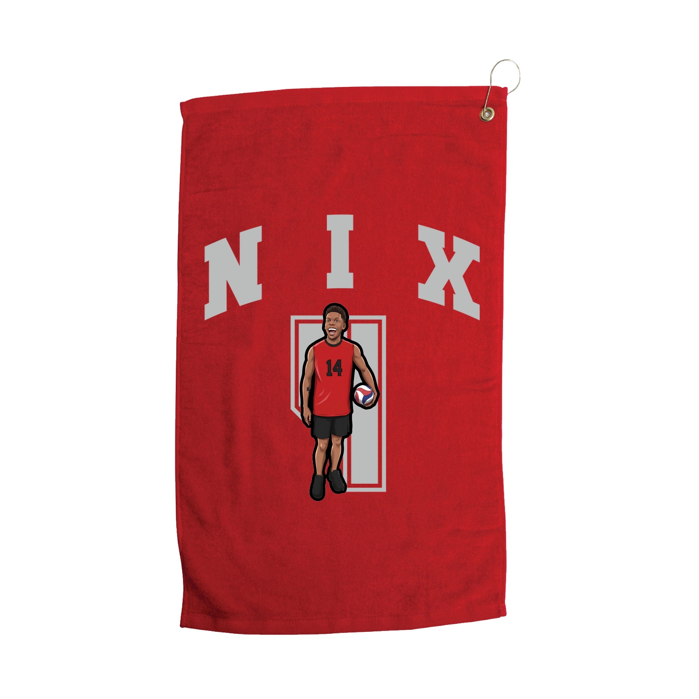 Golf Towel — Number in Red