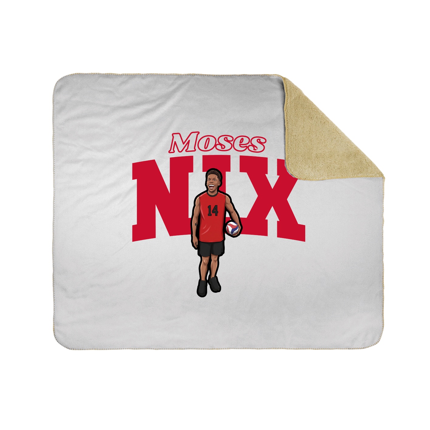 Throw Blanket — Name Arch in White