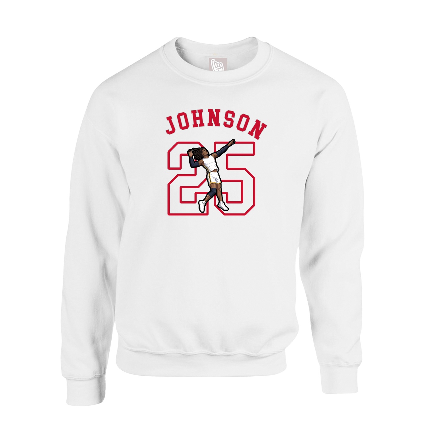 Fleece Crew — Shirsey Arch in White