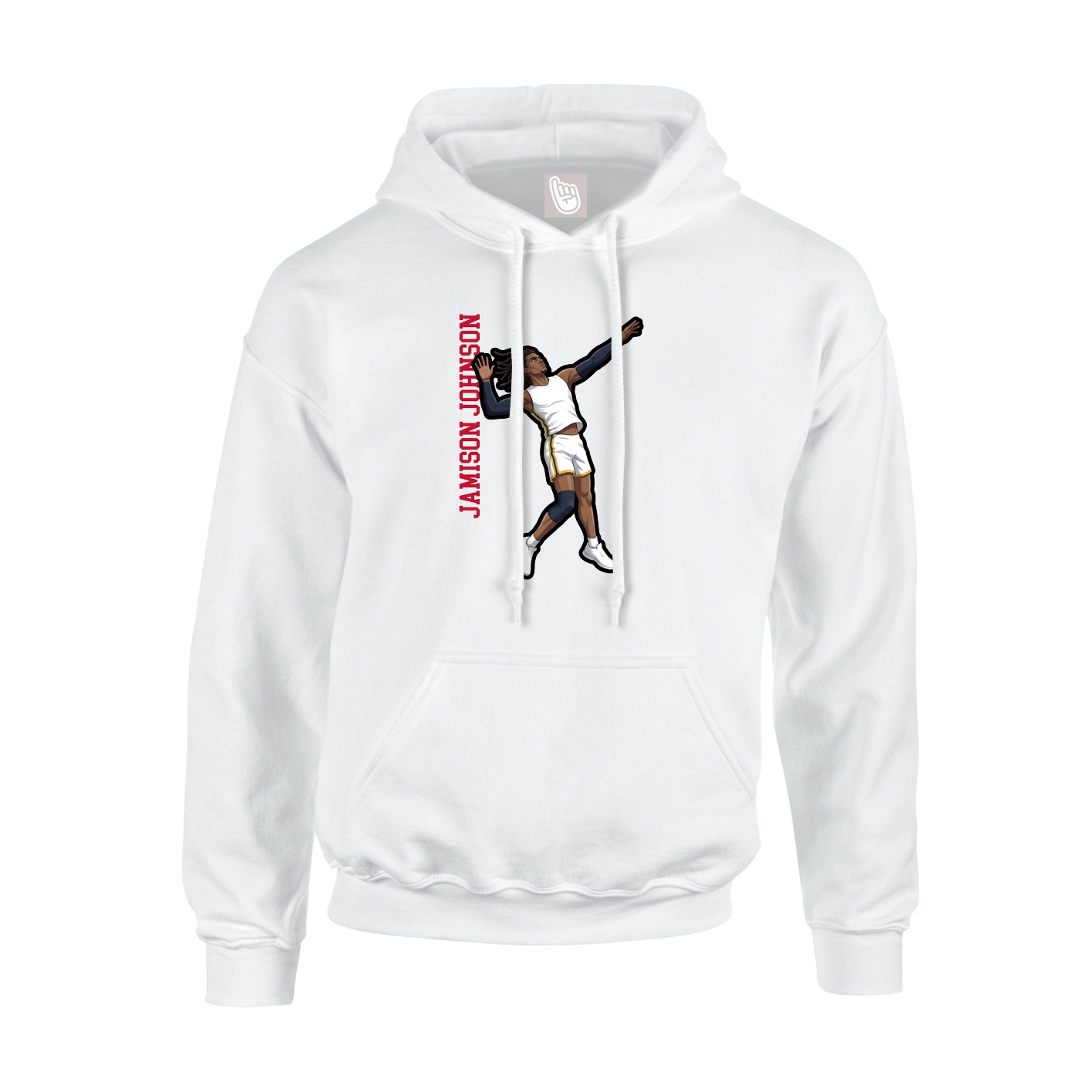 Youth Hoodie — Name Vertical in White