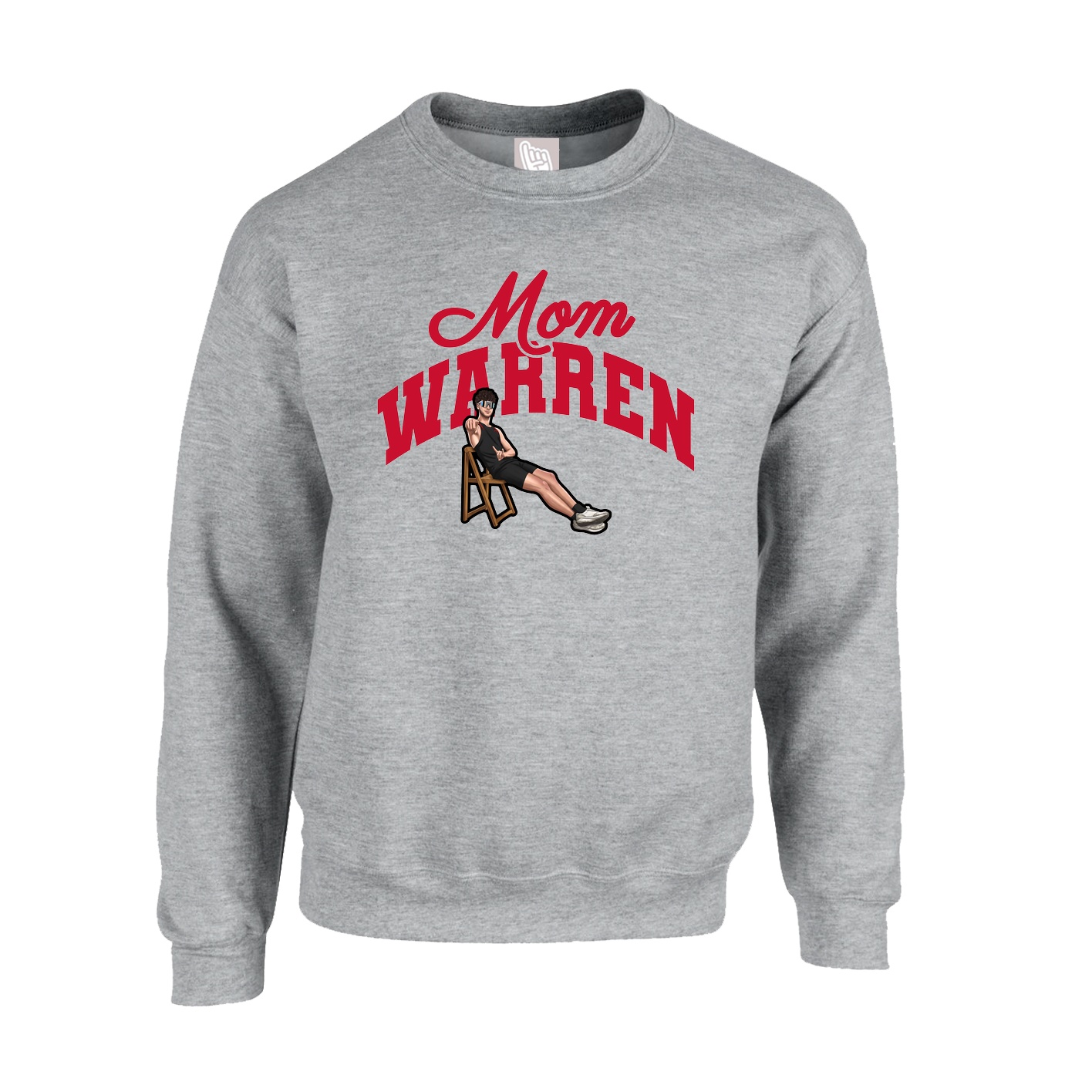 Fleece Crew — Mothers Day Arch in Grey