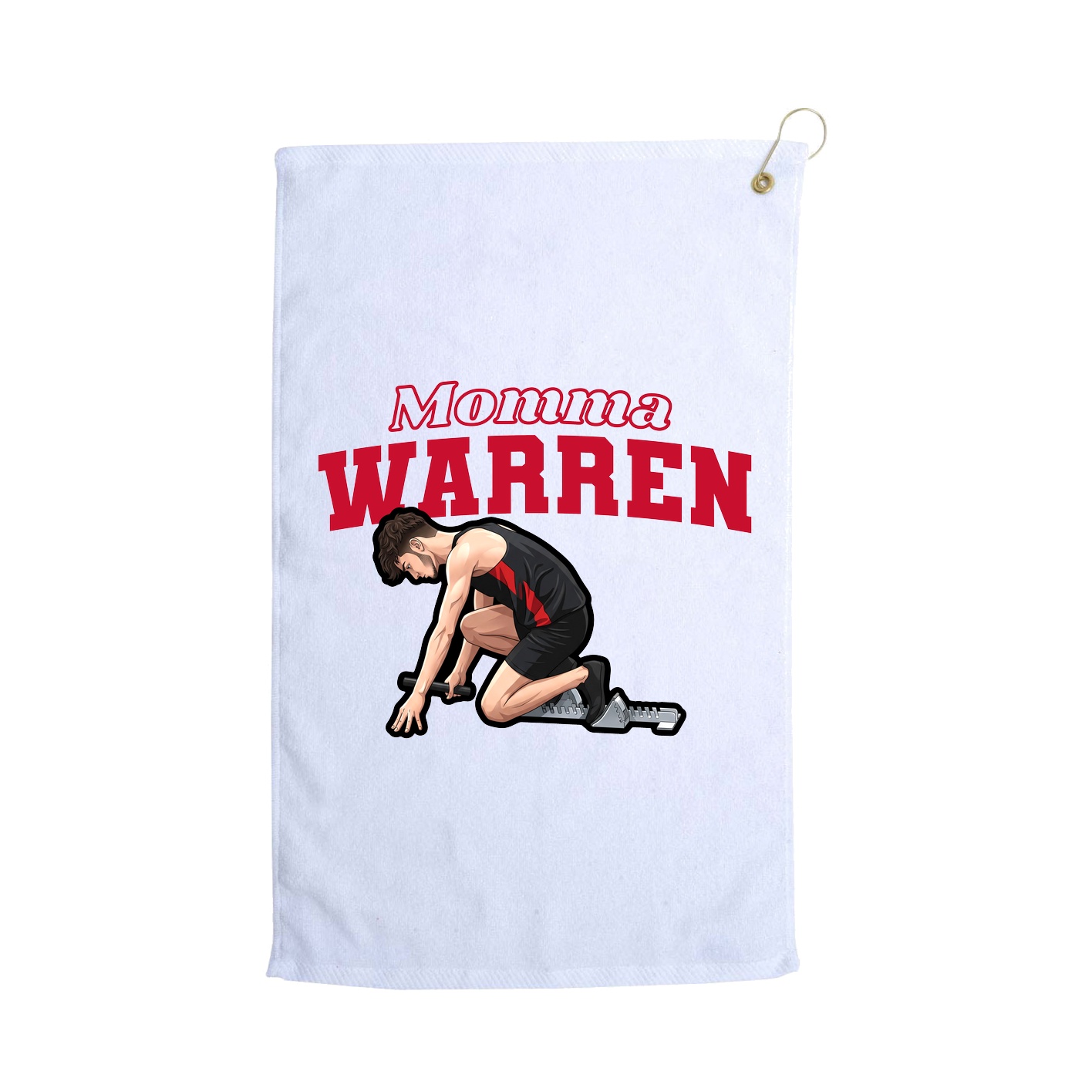 Golf Towel — Mothers Day Block in White