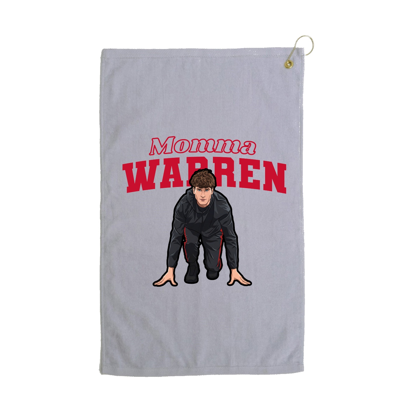 Golf Towel — Mothers Day Block in Grey
