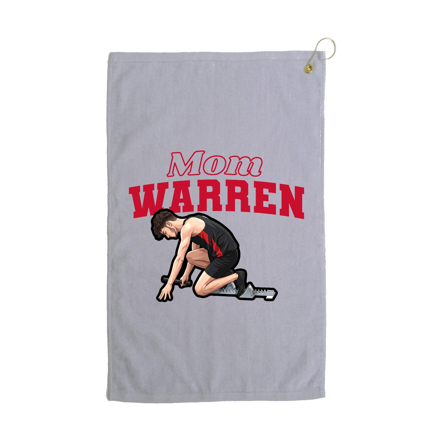 Golf Towel — Mothers Day Block in Grey