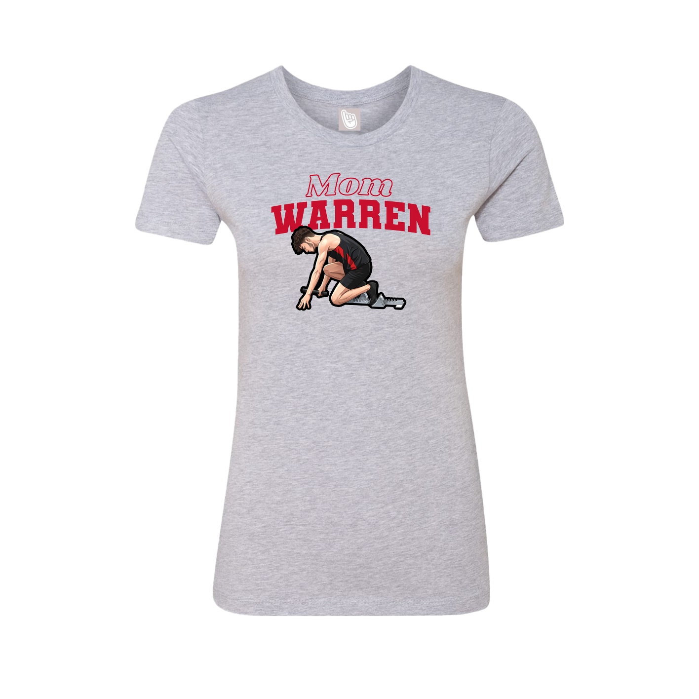 Womens Tee — Mothers Day Block in Grey
