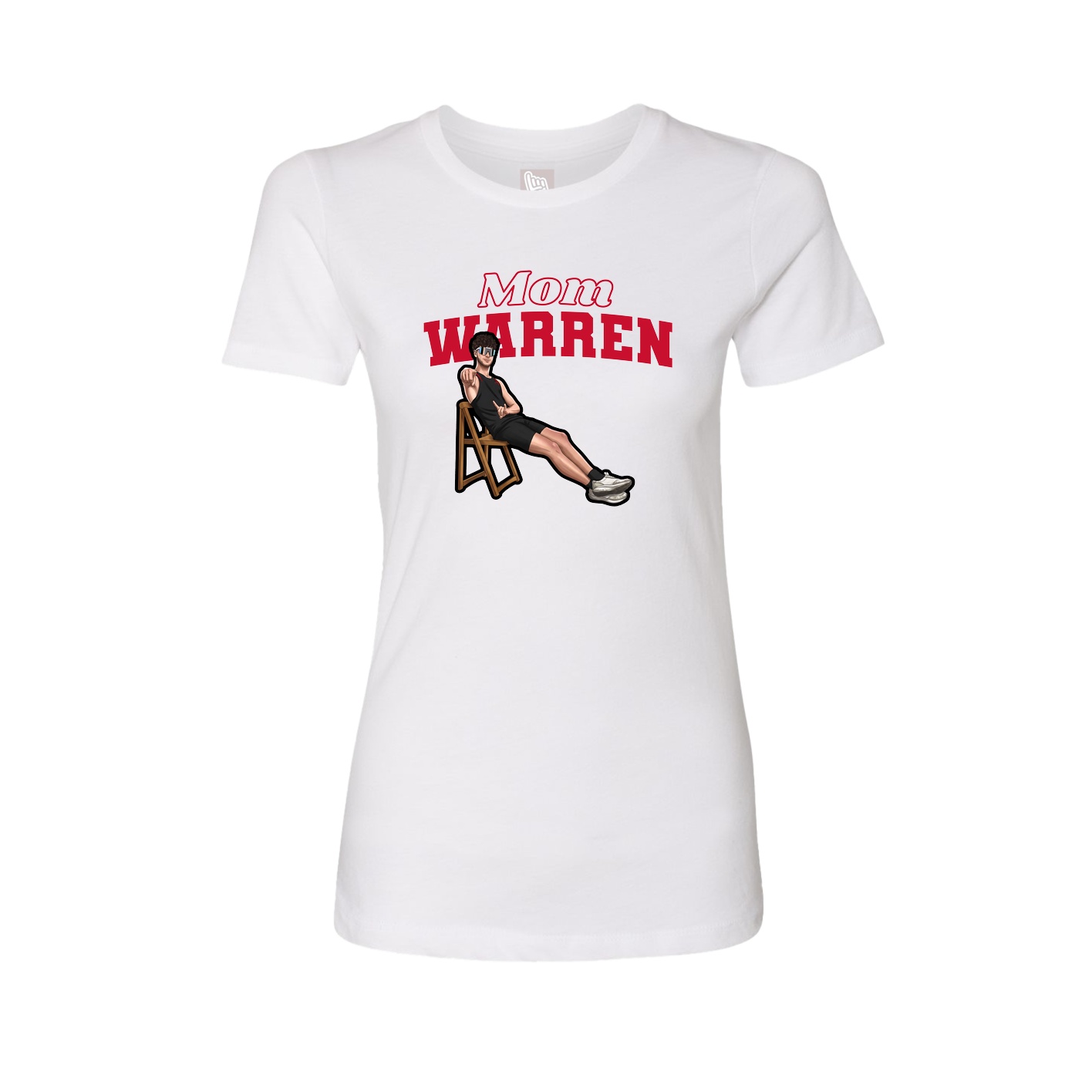 Womens Tee — Mothers Day Block in White