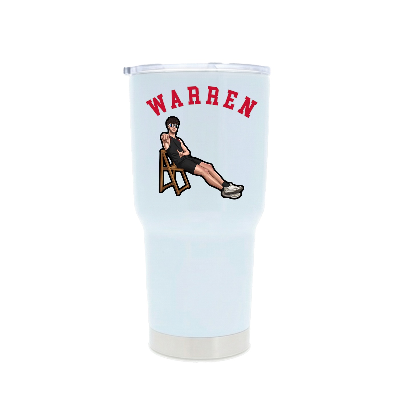 30oz Stainless Steel Tumbler — Shirsey Arch in White