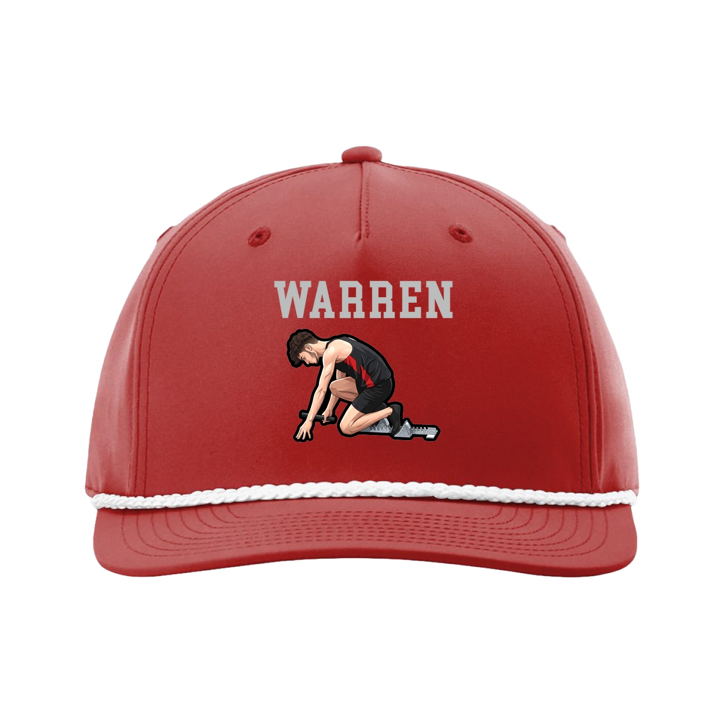 Five-Panel Classic Rope Cap — Shirsey in Red
