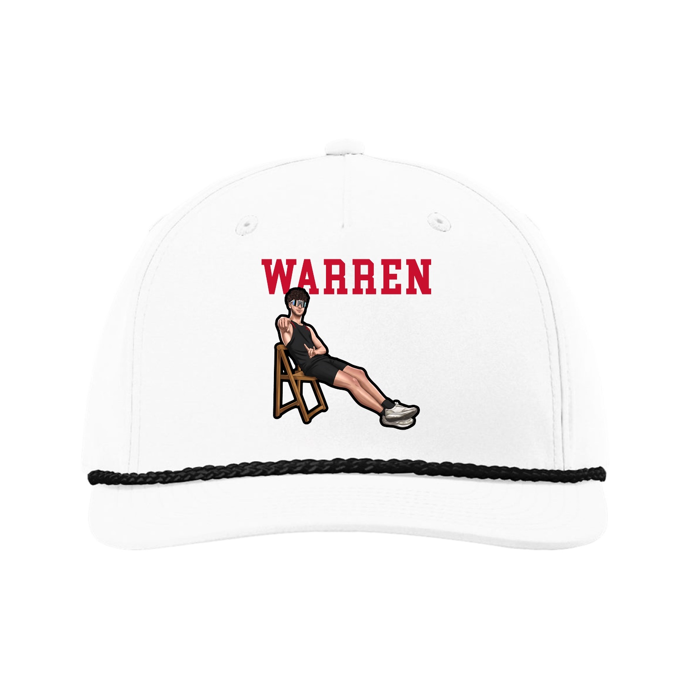 Five-Panel Classic Rope Cap — Shirsey in White