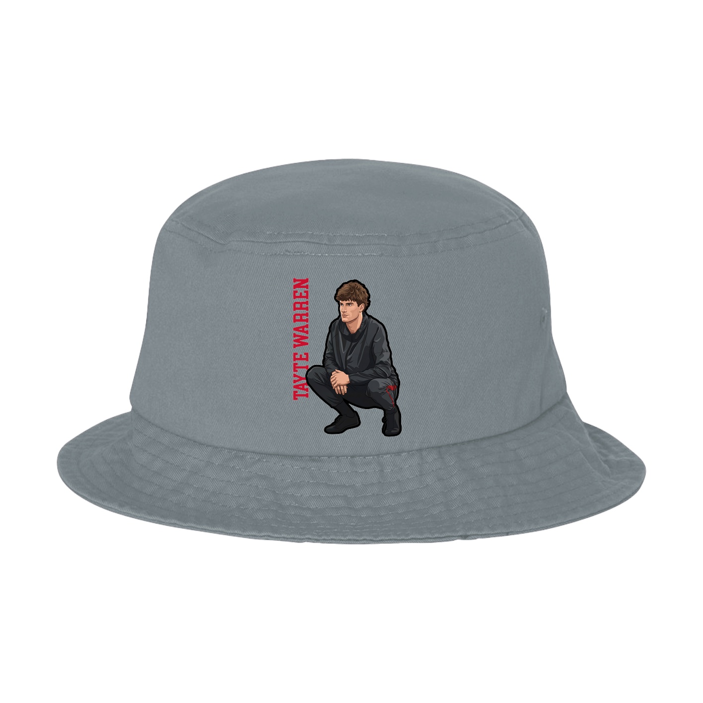 Bucket Cap — Name Vertical in Grey