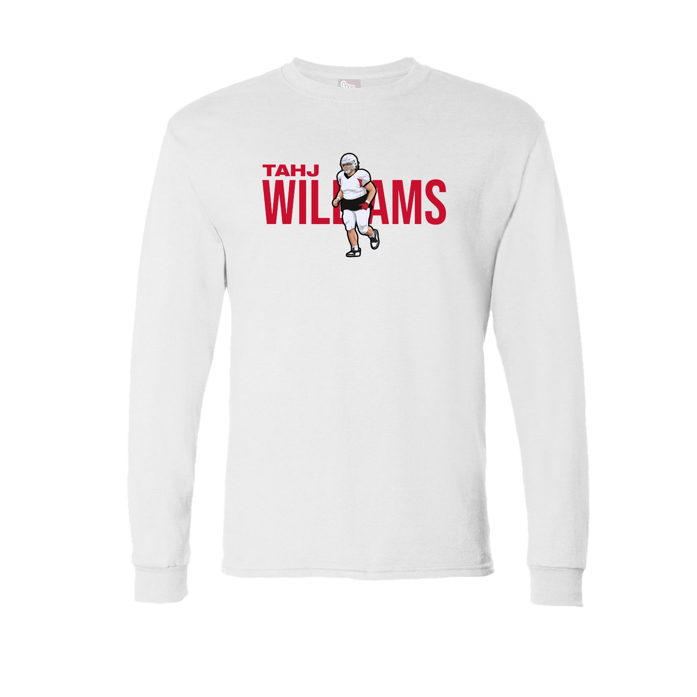 Long Sleeve Tee — Player Name in White